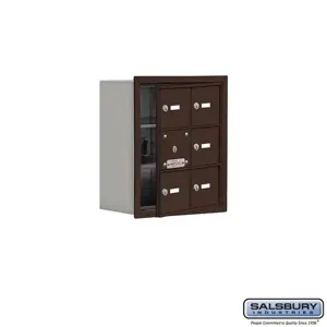 SALSBURY INDUSTRIES 19138-06ZRK Cell Phone Storage Locker, 16.25 x 18.75 x 8.75 Inch Size, 3 Door High, Bronze | CE7FZE