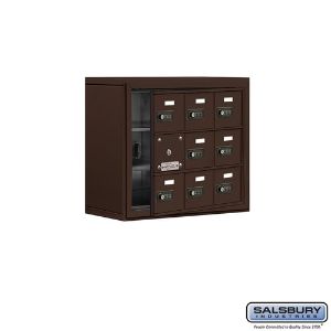 SALSBURY INDUSTRIES 19138-09ZSC Cell Phone Storage Locker, 24 x 20 x 9.25 Inch Size, 3 Door High, Bronze | CE7GAL