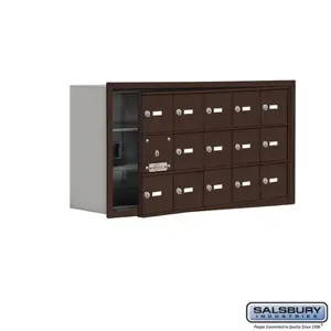 SALSBURY INDUSTRIES 19138-15ZRK Cell Phone Storage Locker, 35.75 x 18.75 x 8.75 Inch Size, 3 Door High, Bronze | CE7FYQ