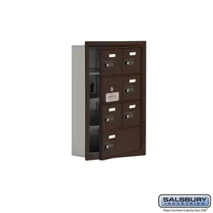 SALSBURY INDUSTRIES 19145-07ZRC Cell Phone Storage Locker, 16.25 x 24.25 x 5.75 Inch Size, 4 Door High, Bronze | CE7GCQ