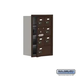 SALSBURY INDUSTRIES 19148-07ZRC Cell Phone Storage Locker, 16.25 x 24.25 x 8.75 Inch Size, 4 Door High, Bronze | CE7GEX