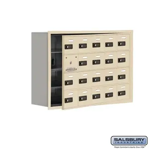 SALSBURY INDUSTRIES 19148-20SRC Cell Phone Storage Locker, 35.75 x 24.25 x 8.75 Inch Size, 4 Door High | CE7GEN