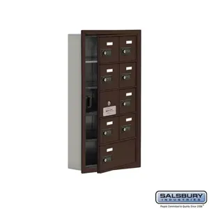 SALSBURY INDUSTRIES 19155-09ZRC Cell Phone Storage Locker, 16.25 x 29.75 x 5.75 Inch Size, 5 Door High, Bronze | CE7GJG