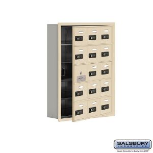 SALSBURY INDUSTRIES 19155-15SRC Cell Phone Storage Locker, 22.75 x 29.75 x 5.75 Inch Size, 5 Door High | CE7GGV