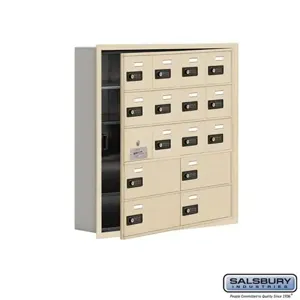 SALSBURY INDUSTRIES 19155-16SRC Cell Phone Storage Locker, 29.25 x 29.75 x 5.75 Inch Size, 5 Door High | CE7GGF