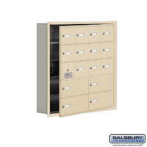 SALSBURY INDUSTRIES 19155-16SRK Cell Phone Storage Locker, 29.25 x 29.75 x 5.75 Inch Size, 5 Door High | CE7GGE