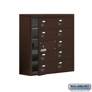 SALSBURY INDUSTRIES 19158-10ZSC Cell Phone Storage Locker, 30.5 x 31 x 9.25 Inch Size, 5 Door High, Bronze | CE7ENX