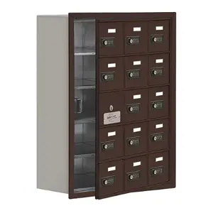 SALSBURY INDUSTRIES 19158-15ZRC Cell Phone Storage Locker, 22.75 x 29.75 x 8.75 Inch Size, 5 Door High, Bronze | CE7EPY