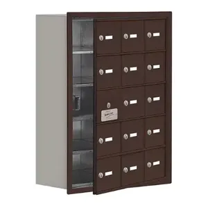 SALSBURY INDUSTRIES 19158-15ZRK Cell Phone Storage Locker, 22.75 x 29.75 x 8.75 Inch Size, 5 Door High, Bronze | CE7EPX