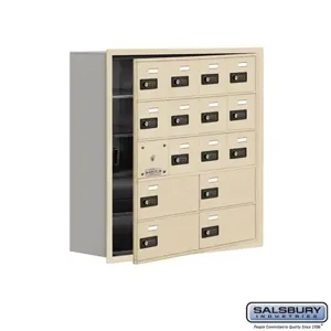 SALSBURY INDUSTRIES 19158-16SRC Cell Phone Storage Locker, 29.25 x 29.75 x 8.75 Inch Size, 5 Door High | CE7EPP