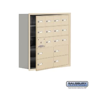 SALSBURY INDUSTRIES 19158-16SRK Cell Phone Storage Locker, 29.25 x 29.75 x 8.75 Inch Size, 5 Door High | CE7EPN