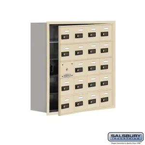 SALSBURY INDUSTRIES 19158-20SRC Cell Phone Storage Locker, 29.25 x 29.75 x 9.25 Inch Size, 5 Door High | CE7EQT