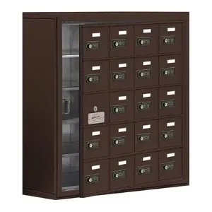 SALSBURY INDUSTRIES 19158-20ZSC Cell Phone Storage Locker, 30.5 x 31 x 9.25 Inch Size, 5 Door High, Bronze | CE7EQP