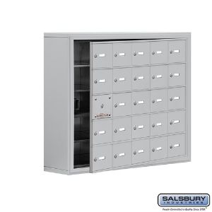 SALSBURY INDUSTRIES 19158-25ASK Silver Cell Phone Locker, 5 Tier, 5 Wide, 24 Opening | CE7EQY 53FM97