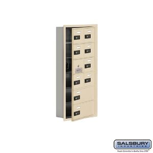 SALSBURY INDUSTRIES 19165-10SRC Cell Phone Storage Locker, 16.25 x 35.25 x 5.75 Inch Size, 6 Door High | CE7GLU
