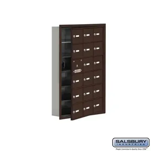 SALSBURY INDUSTRIES 19165-18ZRK Cell Phone Storage Locker, 22.75 x 35.25 x 5.75 Inch Size, 6 Door High, Bronze | CE7GKJ