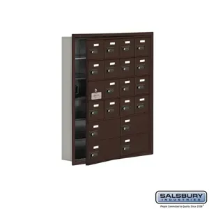 SALSBURY INDUSTRIES 19165-20ZRC Cell Phone Storage Locker, 29.25 x 35.25 x 5.75 Inch Size, 6 Door High, Bronze | CE7GJW