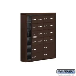 SALSBURY INDUSTRIES 19165-20ZSK Cell Phone Storage Locker, 30.5 x 36.5 x 6.25 Inch Size, 6 Door High, Bronze | CE7GJX