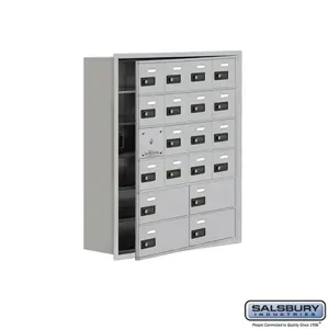 SALSBURY INDUSTRIES 19168-20ARC Cell Phone Storage Locker, 29.25 x 35.25 x 8.75 Inch Size, 6 Door High, Aluminium | CE7GLY