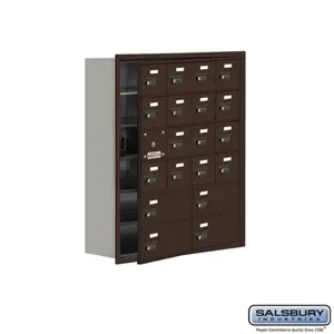 SALSBURY INDUSTRIES 19168-20ZRC Cell Phone Storage Locker, 29.25 x 35.25 x 8.75 Inch Size, 6 Door High, Bronze | CE7GMC