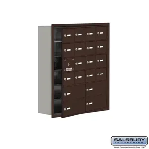 SALSBURY INDUSTRIES 19168-20ZRK Cell Phone Storage Locker, 29.25 x 35.25 x 8.75 Inch Size, 6 Door High, Bronze | CE7GMB