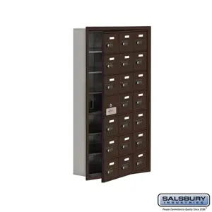 SALSBURY INDUSTRIES 19175-21ZRC Cell Phone Storage Locker, 22.75 x 40.75 x 5.75 Inch Size, 7 Door High, Bronze | CE7GQM