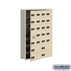 SALSBURY INDUSTRIES 19175-24SRC Cell Phone Storage Locker, 29.25 x 40.75 x 5.75 Inch Size, 7 Door High | CE7GQD