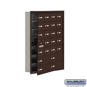 SALSBURY INDUSTRIES 19175-24ZRK Cell Phone Storage Locker, 29.25 x 40.75 x 5.75 Inch Size, 7 Door High, Bronze | CE7GPX