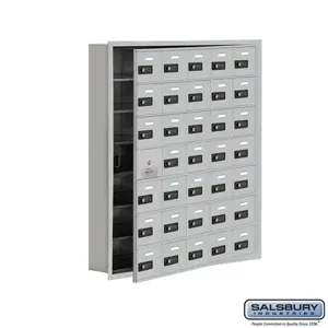 SALSBURY INDUSTRIES 19175-35ARC Cell Phone Storage Locker, 35.75 x 40.75 x 5.75 Inch Size, 7 Door High, Aluminium | CE7GQX