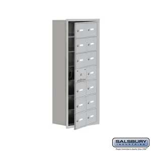 SALSBURY INDUSTRIES 19178-14 Cell Phone Storage Locker, 16.25 x 40.75 x 8.75 Inch Size, 7 Door High | CE7GRU