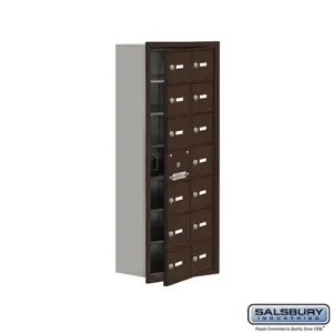 SALSBURY INDUSTRIES 19178-14ZRK Cell Phone Storage Locker, 16.25 x 40.75 x 8.75 Inch Size, 7 Door High, Bronze | CE7GRP