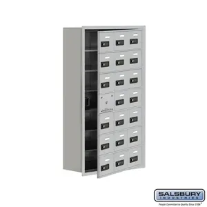 SALSBURY INDUSTRIES 19178-21ARC Cell Phone Storage Locker, 22.75 x 40.75 x 8.75 Inch Size, 7 Door High, Aluminium | CE7GTP