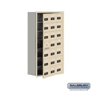 SALSBURY INDUSTRIES 19178-21SRC Cell Phone Storage Locker, 22.75 x 40.75 x 8.75 Inch Size, 7 Door High | CE7GTZ