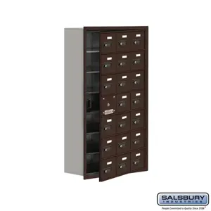 SALSBURY INDUSTRIES 19178-21ZRC Cell Phone Storage Locker, 22.75 x 40.75 x 8.75 Inch Size, 7 Door High, Bronze | CE7GTU