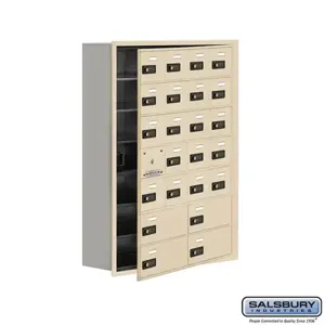 SALSBURY INDUSTRIES 19178-24SRC Cell Phone Storage Locker, 29.25 x 40.75 x 8.75 Inch Size, 7 Door High | CE7GTK