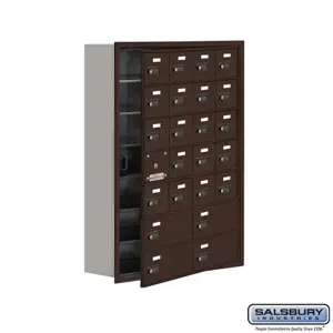 SALSBURY INDUSTRIES 19178-24ZRC Cell Phone Storage Locker, 29.25 x 40.75 x 8.75 Inch Size, 7 Door High, Bronze | CE7GTE