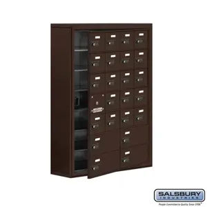 SALSBURY INDUSTRIES 19178-24ZSC Cell Phone Storage Locker, 30.5 x 42 x 9.25 Inch Size, 7 Door High, Bronze | CE7GTG