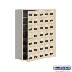 SALSBURY INDUSTRIES 19178-35SRC Cell Phone Storage Locker, 35.75 x 40.75 x 8.75 Inch Size, 7 Door High | CE7GUN