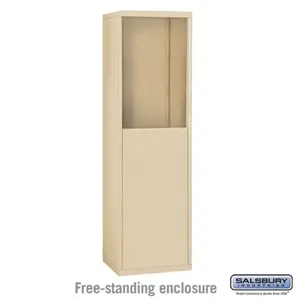 SALSBURY INDUSTRIES 19953SAN Enclosure, 24 x 61 x 9.25 Inch Size, Sandstone, Free Standing | CE7HEB