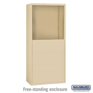 SALSBURY INDUSTRIES 19955SAN Enclosure, 37 x 61 x 9.25 Inch Size, Sandstone, Free Standing | CE7HEF