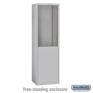 SALSBURY INDUSTRIES 19963ALM Enclosure, 24 x 61 x 9.25 Inch Size, Aluminium, Free Standing | CE7GVG