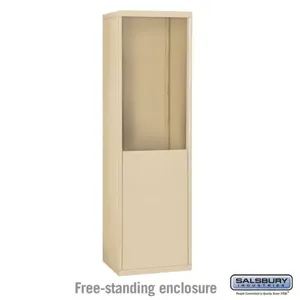 SALSBURY INDUSTRIES 19963SAN Enclosure, 24 x 61 x 9.25 Inch Size, Sandstone, Free Standing | CE7GVJ