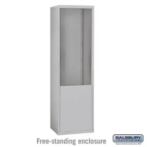 SALSBURY INDUSTRIES 19973ALM Enclosure, 24 x 66.5 x 9.25 Inch Size, Aluminium, Free Standing | CE7GVV