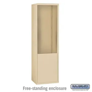 SALSBURY INDUSTRIES 19973SAN Enclosure, 24 x 66.5 x 9.25 Inch Size, Sandstone, Free Standing | CE7GVX