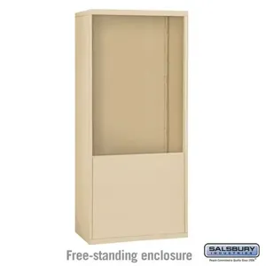 SALSBURY INDUSTRIES 19975SAN Enclosure, 37 x 66.5 x 9.25 Inch Size, Sandstone, Free Standing | CE7GWF