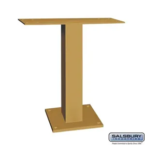 SALSBURY INDUSTRIES 19985GLD Pedestal, 22 x 24.5 x 10 Inch Size, Gold | CE7HXK