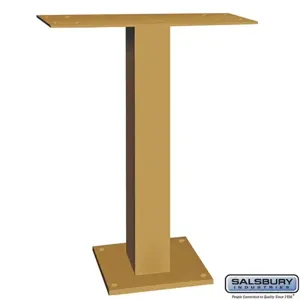 SALSBURY INDUSTRIES 19995GLD Pedestal, 22 x 30 x 10 Inch Size, Gold | CE7HXF