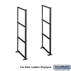 SALSBURY INDUSTRIES 2200C3 Custom Rack Ladder, 15 x 37.125 x 15.5 Inch Size | CE7HYF