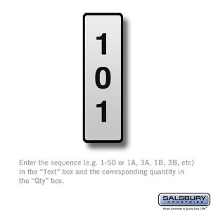 SALSBURY INDUSTRIES 2267 selbstklebendes Schild mit individueller Gravur, Größe 0.875 x 3 x 0.15 Zoll | CE7GUV