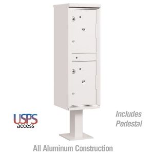 SALSBURY INDUSTRIES 3302WHT-U Outdoor Parcel Locker, 16 x 62 x 18 Inch Size, White | CE7HWL